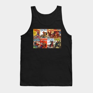 Vintage Western Pulp Magazine Cover Collage Tank Top